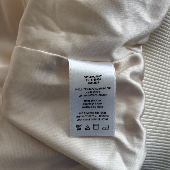 Kut from the Kloth "Camilla" Bomber Jacket - Winter White/Ivory Size L - Picture 12 of 12